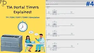 TIA Portal V18 Timer Tutorial | TP, TON, TOFF, TONR Explained with Simulation