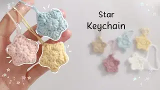 Crochet star keychain✯☆cute and easy|video tutorial
