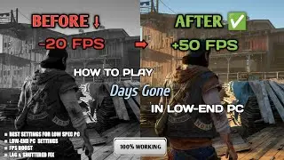How to play Days Gone on Low-End PC Optimization | Lag Fix & FPS Boost ✅| Low End Config