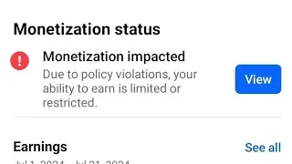 Monetization Status 2024 ❗ Facebook Monetization Impacted 😱 How To Solve Fb  Limited Or Restricted