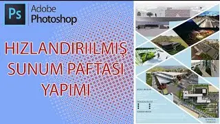 PHOTOSHOP - SUNUM PAFTASI HIZLANDIRILMIŞ / HOW TO MAKE A PRESENTATION MAP