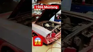 1966 Ford mustang in the process of being saved￼