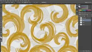 how to create freehand allover scroll pattern on Photoshop for textile.