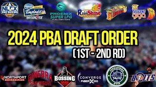 PBA UPDATES I 2024 LATEST PBA DRAFT ORDER FOR 1ST TO 2ND ROUND