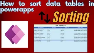 How to sort data table in PowerApps using Modern-Control