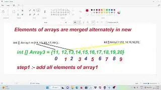 Merging elements of  TWO arrays  alternately to get one single Array