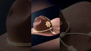 the walking dead sheriff hat #shorts #thewalkingdead #rickgrimes #hat #art #fanart #3d