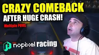 Summit1g CRAZY COMEBACK AFTER HUGE CRASH! (Multiple POVS) (NoPixel Racing)