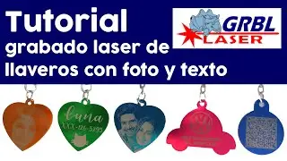 🤩🤩🤩Cómo grabar LLAVEROS de metal PERSONALIZADOS con FOTOS y LASER