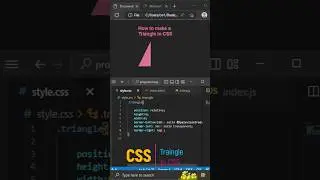 How to make triangle 📐 in CSS #shorts #viral #youtube #html #css #webdevelopment #shortsfeed