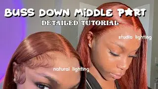 Buss Down Wig Install | Achieving Middle Part Realness | Detailed Tutorial | UNice Hair
