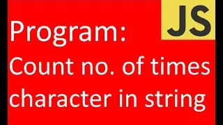 Count no of times character in string