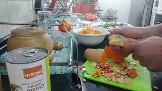 Preparation for my meals ginataang gulay with hipon  part 1