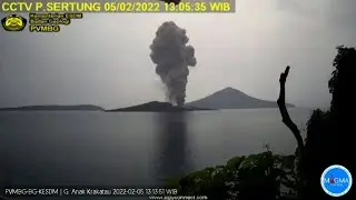 Rekaman Live Anak Krakatau - Indonesia's Mount Anak Krakatoa Volcano Eruption