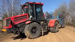 КИРОВЕЦ К-525 и культиватор КБМ-11-4П переделали и поехали испытывать в поле.