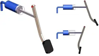 Mechanism 36: car pedal mechanism with pedal ratio - SolidWorks Tutorial