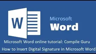 How to Insert Digital Signature in Microsoft Word