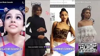 American Music Award's Snapchat Compilation (Selena Gomez & Ariana Grande & Gigi Hadid)