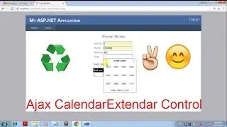Ajax CalendarExtender Control for inserting Date in Database -Asp.Net
