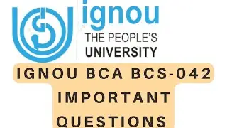 Ignou BCA BCS-042 Important Questions