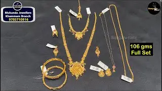 106 gms Bridal Full Wedding Set All items with prices | 106 gms full Wedding Jewellery Set all items