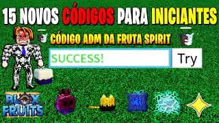 REVELEI 16 NOVOS CÓDIGOS SECRETOS PARA INICIANTES NO BLOX FRUITS E O CÓDIGO da FRUTA SPIRIT (roblox)