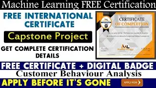 Machine Learning Free Online Course With Certificate | Advance 