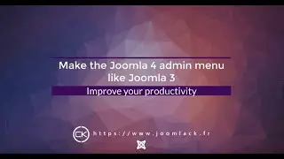 How to make your Joomla 4 admin menu like in Joomla 3