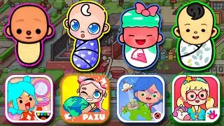 Comparing BABIES 🍼 Toca Boca vs Avatar World vs Yoya World vs Miga World