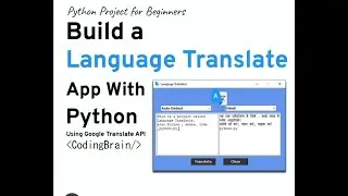 Language Translate App With Python(tkinter)