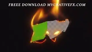 Paper Burning Transition Green Screen