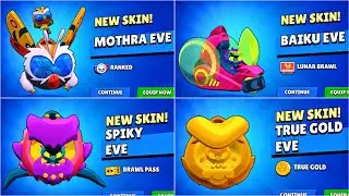 EVE ALL SKINS UNLOCK ANIMATIONS | Brawlstars