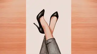 Feet with High Heels | Easy Drawing for Beginners || How to draw Sandals with jeans easily