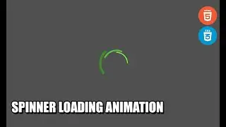 Spinner Loading Animation CSS | How to make Loader in CSS?