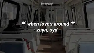 when love's around || zayn (tradução pt-br)