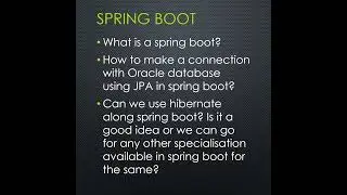 HCL Spring Boot Interview Questions #springboot @springboot #java