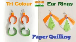 DIY earrings|Tricolour Earrings Making ideas | Republic Day Special Earrings