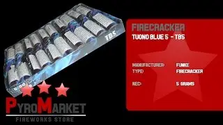 Funke Tuono Blue 5 / TB5 / Böller / Firecracker / mit blauen Vorbrenner / 5g / HD @ PYROMARKET PL