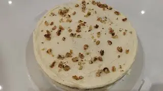 Carrot and walnut cake with cream cheese frosting