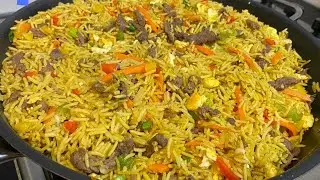 Delicious Beef Fried Rice Recipe//Masof's kitchen