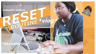 my college summer school reset routine| chat ,cleaning motivation & doing some homework | It'sElise