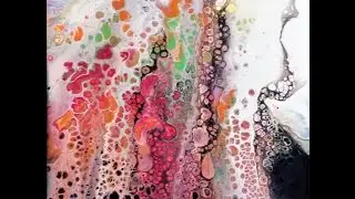 Fluid 38 /Fluid Painting with paleteknife + Silicone / Make colorsful cells
