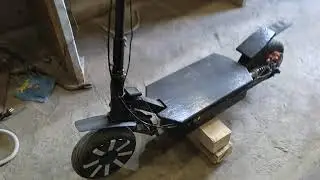 Второй электросамокат из деталей гироскутера и велосипеда на амортизаторах