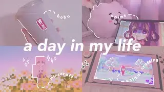 a day in my life 🍒 — online classes, gaming, anime