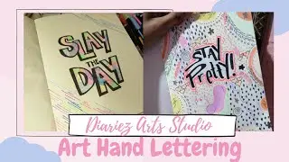 Studio Vlog : ART HAND LETTERING PART2 / SHOPPEE PENS