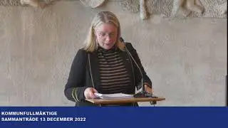 Halmstad kommunfullmäktige 2022-12-13 (uppdaterad)
