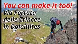 MUST do this Ferrata Delle Trincee in Dolomites! Protected mountain route in Dolimites