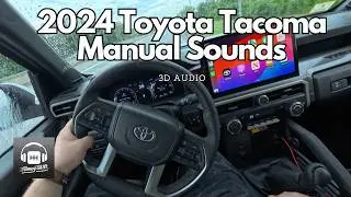 Rainy Day Drive: 2024 Toyota Tacoma TRD Off-Road Manual Sound Experience (Binaural Audio)