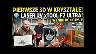 Grawerowanie 3D w krysztale – pierwsze próby, kalibracja osi Z i projekt kropli wody xtool F2 Ultra