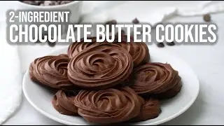 2-Ingredient Chocolate Butter Cookies